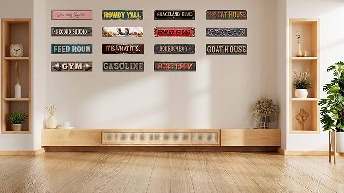 Vintage Tin Howdy Y'all Sign Retro Metal Sign Suitable For Home Street Shop Garage Bar Farm Garden - Multi-Purpose For Indoor/Outdoor Use Plaque 4x16 Inch