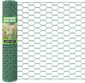 16in x 10ft Chicken Wire for Floral Arrangements, Green Chicken Wire, Hexagonal Galvanized Wire Mesh for Poultry Barrier, Flower Arrangement, Crafts and Garden