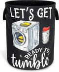 Let'S Get Ready To Tumble Laundry Basket Oxford Cloth Funny Laundry Hamper With Handle Foldable Portable Clothes Storage Basket 18.9 X 16.5 In Storage Bag For Laundry Room/Bathroom/Bedroom/Dormitories