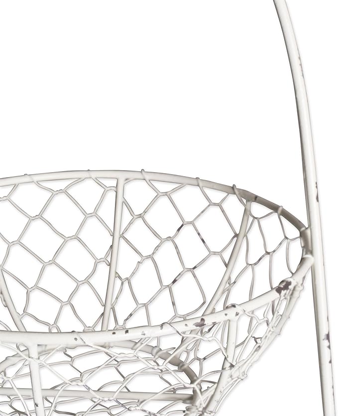 DII Metal Kitchen Storage Collection Farmhouse Stand 2-Tier Fruit Basket, Antique White