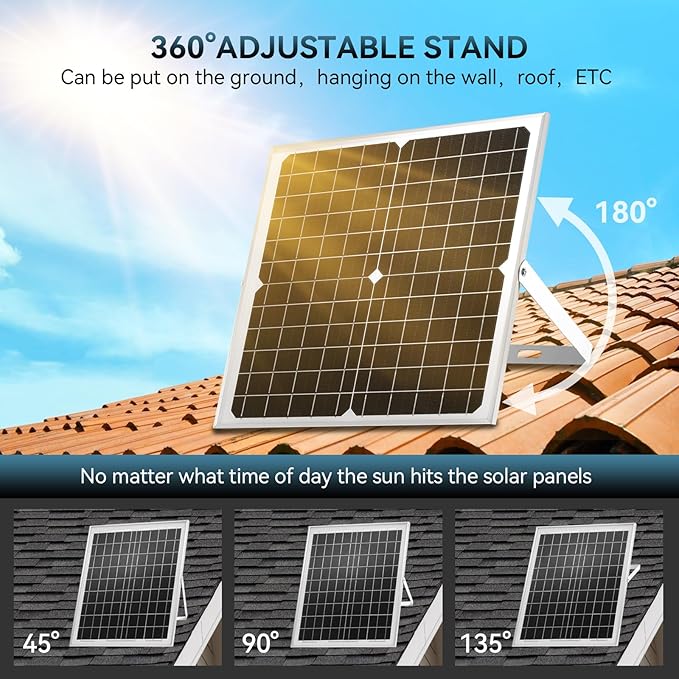 25W Solar Powered Fan Kit for Chicken Coop for Home, Outside, Solar Exhaust Fans Window for Attic, Shed, Barn, Chicken Coop, Dog House