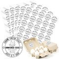500PCS Farm Fresh Egg Carton Labels, 2 Inch Round Egg Carton Stickers, PET Self Adhesive Writable Farm Fresh Eggs Packaging Stickers for Chicken Quail Farmhouse Family(Style02)