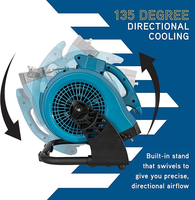 XPOWER Misting Fan FM-48, Outdoor Cooling, Heavy Duty, Powerful, High Velocity, 3-Speed, Ideal for Camping, Patios, Picnics, & More