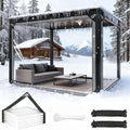XhuangTech Clear Tarp with Grommets 6x8FT, Heavy Duty 14Mil Thickened PVC Outdoor Garden Cover Tear Resistant, Waterproof Tarps for Chicken Coop Patio Porch Greenhouse Enclosure