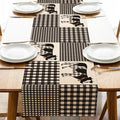 Seliem Buffalo Plaid Check Cow Table Runner, Farm Animals Kitchen Dining Table Decor, Farmhouse Burlap Home Decoration Indoor Outdoor Party Supply 13 x 72 Inches
