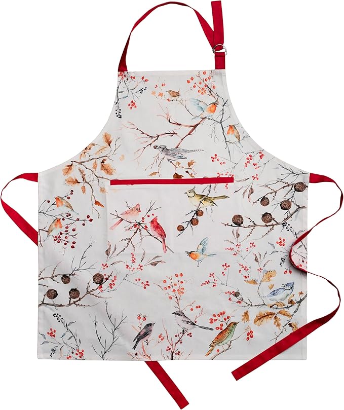 Maison d' Hermine 100% Cotton Apron for women with Pocket Kitchen Chef Apron for Men Cooking Easter Decorations