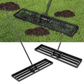 Happygrill Lawn Leveling Rake, Heavy Duty Lawn Level Tool for Soil w/67” Handle, Dirt Ground Leveler, Effort-Saving Landscape Rake for Garden, Backyard, Golf Course, Farm, Pasture (42" x 10", Black)