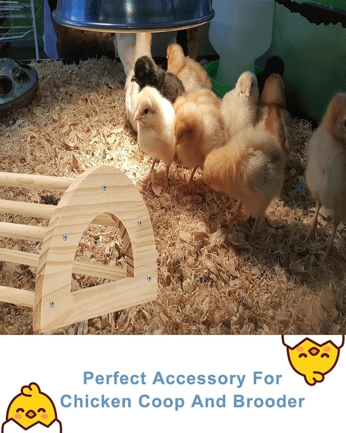 Chicken Perches Roosting Bar - 15.1" x 9.4" x 7" Chicken Roosts and Perches Chick Jungle Gym Toy for Baby Chicks, Hens Large, Roosts, Coop, Brooder