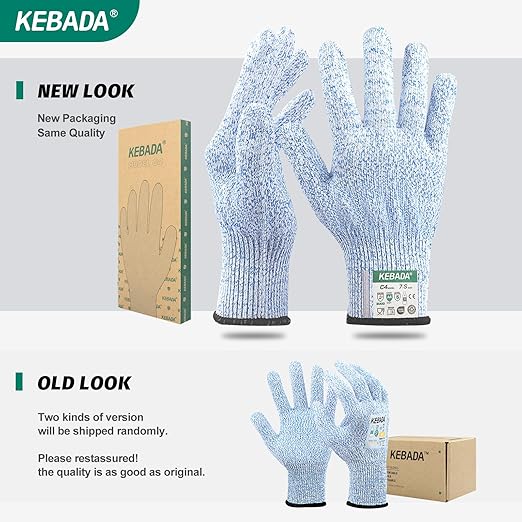 Kebada Cut Resistant Gloves, Food Grade Cut Proof Gloves for Kitchen, ANSI A4 Safety Protection, Ideal for Chef's Work, X-Large