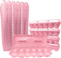 Cackle Hatchery Foam Egg Cartons for Chicken Eggs Holds 1 Dozen Eggs (Pink, 50)