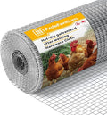 36in x 10ft Hardware Cloth Chicken Wire -1/2 Inch 19 Gauge Hot Dipped Galvanized After Welding Welded Wire Mesh, Rust-Proof Fencing for Gardens, Chicken Coops & Poultry Netting