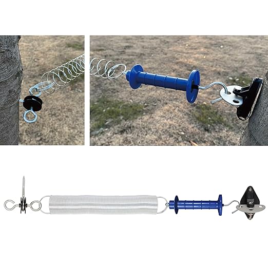 5 Pack Electric Fence Gate Big Tension Spring Extended up to 23 feet for Electric Fence Gate Livestock Fence Agricultural Fencing and Pasture
