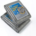 GUARD SHIELD Tarps Heavy Duty Waterproof 10x10 Feet Silver/Black Poly Tarp Cover Square Outdoor Thick UV Resistant Tarpaulin with Grommets 10mil (2-Pack)
