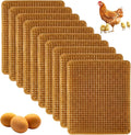 10 Pcs Chicken Nesting Pads Washable 13.8 * 11.6 Nesting Box Pads for Chickens Coop Artificial Grass Rug Accessories Plastic Grass Mat for Chicken Coop Accessories(Brown)