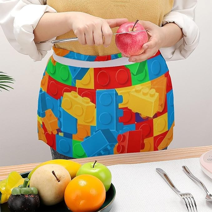 Short 3 Pockets Waist Waiter Waitress Half Apron Waterproof Chef Aprons