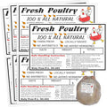 120pcs Poultry Freezer Labels with Safe Handling Instructions Frozen Stickers,Exemption P.L. 90-492(4x2.5 inch)