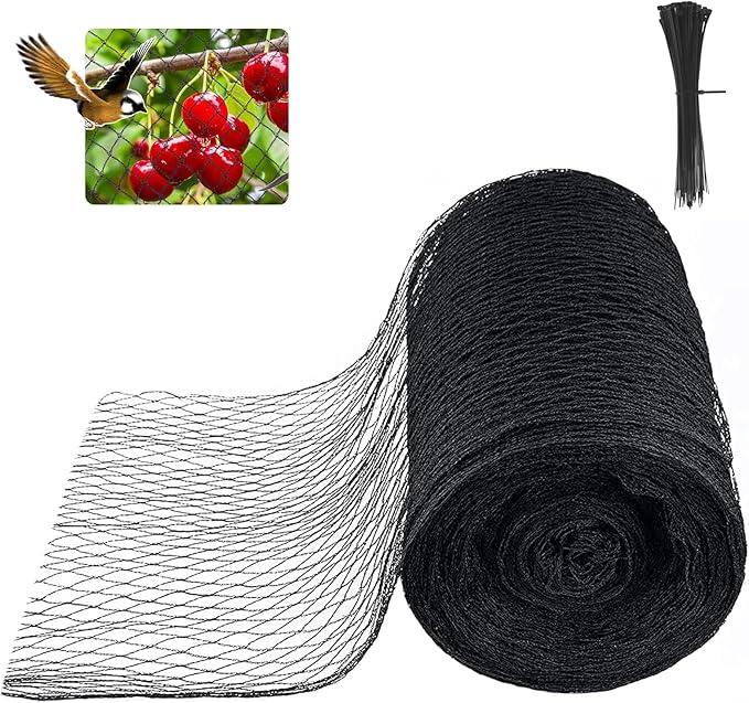 Bird Netting 25x100ft,1" Mesh Garden Netting Pest Barrier for Plants, Fruit Trees, Vegetables, Extra Strong Woven Mesh Poultry Net for Chicken Run, Animal Fencing Against Bird, Deer,Poultry