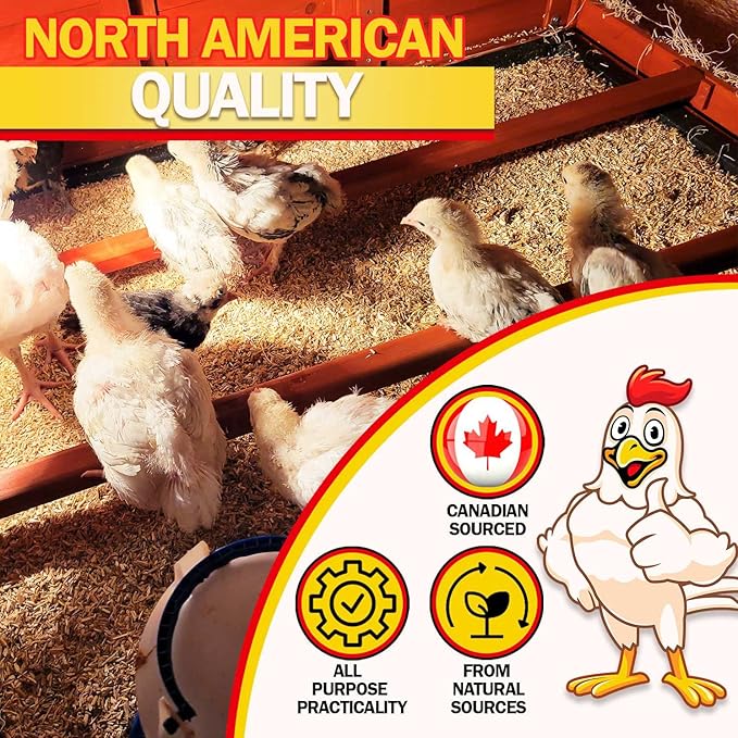 Hemp Bedding for Chicken Coop, Small Animal Litter for Guinea Pig, Hamster, Bunny Rabbit, Snake, Ferret, Tortoise, Rat and More - Pine Wood Shavings Alternative for Chickens and Poultry (1 cuft)