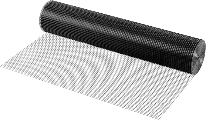 VEVOR Hardware Cloth, 48'' x 50' 1/2inch Galvanized Wire Mesh Roll, 19 Gauge Chicken Wire Fence Roll, Vinyl Coating Metal Wire Mesh for Chicken Coop Barrier, Rabbit Snake Fences, Poultry Enclosures