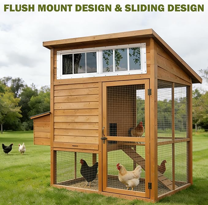2 Pack Shed Windows, 12"x 35" White Sliding Window Suitable for Chicken Coop, shed, Household, Barn - Transom Window with Tempered Glass and Fiberglass Screen (WH,12''x 35'')