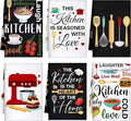 6 Pcs Funny Quotes Kitchen Towels Quotes Dish Towels Christian Farmhouse Vintage Hand Cloths Baking Mom Gifts for Cooking Lovers Spring Easter Bathroom Decor Housewarming Gift