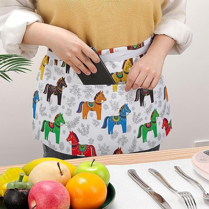 Server Waitress Waist Apron Cooking Kitchen Restaurant Aprons for Women Men