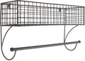 DII Rustic Farmhouse Bathroom Décor, Metal Storage, Large Towel Bar, Gray