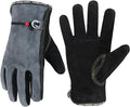 HANDLANDY Leather Work Gloves for Men and Women, Utility Tough Cowhide Glove