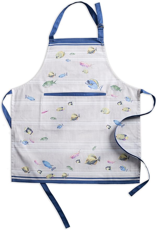 Maison d' Hermine 100% Cotton Apron for women with Pocket Kitchen Chef Apron for Men Cooking Easter Decorations