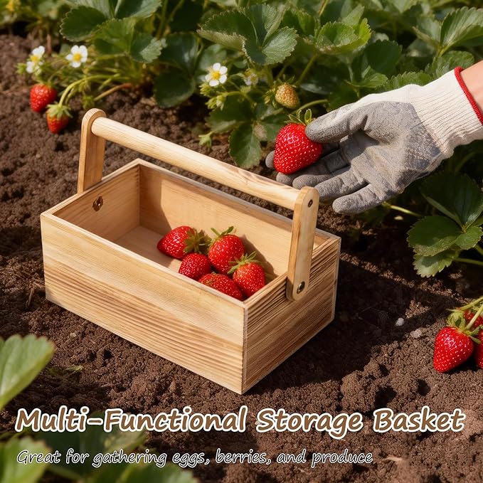 Egg Basket,Wooden Egg Basket for Gathering Fresh Eggs,Chicken Egg Collecting Basket,Fresh Egg Storage Countertop Farmhouse Kitchen Decor