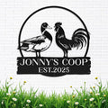 Personalized Chicken Coop Signs, Metal Funny Farm Decor, Chicken Coop Accessories, Metal Outdoor Wall Art, Custom Hen House Sign, Rustic Farmhouse Wall Decor for Farm Yard Garden Color07