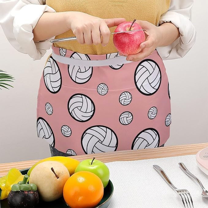 Unisex Half Waiter Waist Short Apron Waterproof Chef Works Waitress Aprons