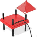 Brooder Plate for Chicks with Anti-Roost Cone, Chick Brooder Heater Red 12" x 12" with Constant Temperature