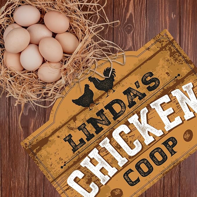 Personalized Chicken Coop Sign, Custom Name Farmhouse Backyard Décor For Sign, 18x24 Inches, Rust Free .063 Aluminum, Fade Resistant, Made in USA by Sigo Signs