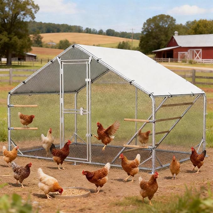 4pack Chicken Roosting Bars with Conectors, Adjustable & Replaceable Wood Bar (13" L)