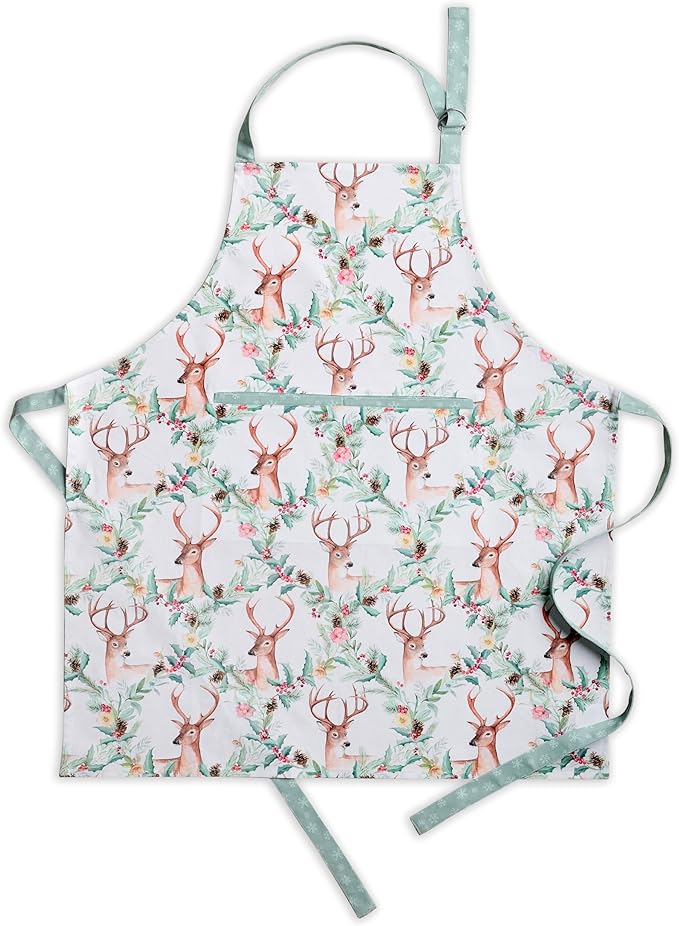 Maison d' Hermine 100% Cotton Apron for women with Pocket Kitchen Chef Apron for Men Cooking Easter Decorations