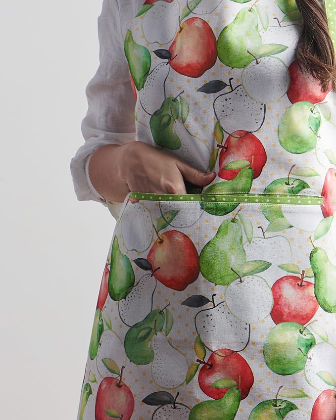 Maison d' Hermine 100% Cotton Apron for women with Pocket Kitchen Chef Apron for Men Cooking Easter Decorations