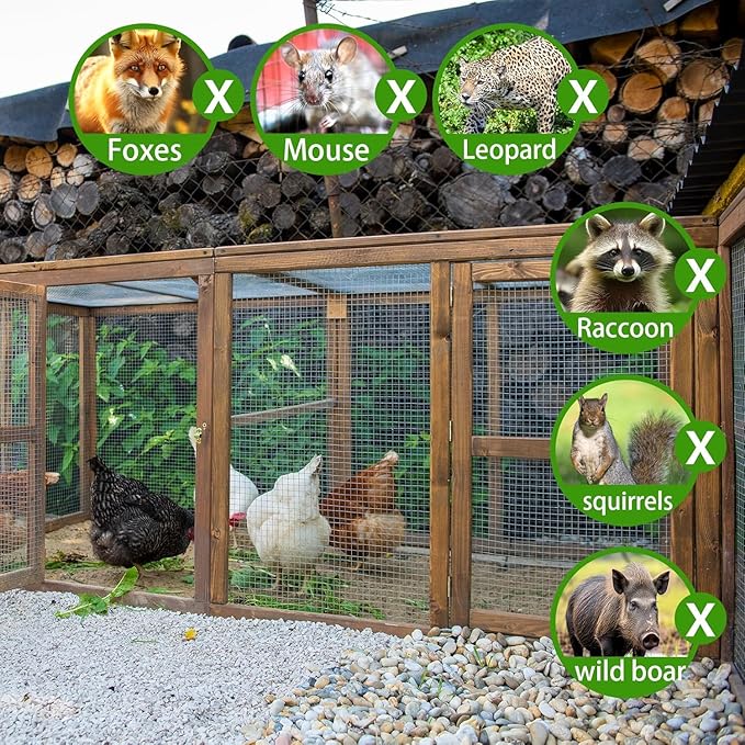 Hardware Cloth 1/2inch 10inx15ft 19 Gauge,Double-Layer Hot-Dip Galvanizing After Welding,Chicken Wire Netting Garden Wire Fencing Rabbit Snake Fence Chicken Coop Plant Supports