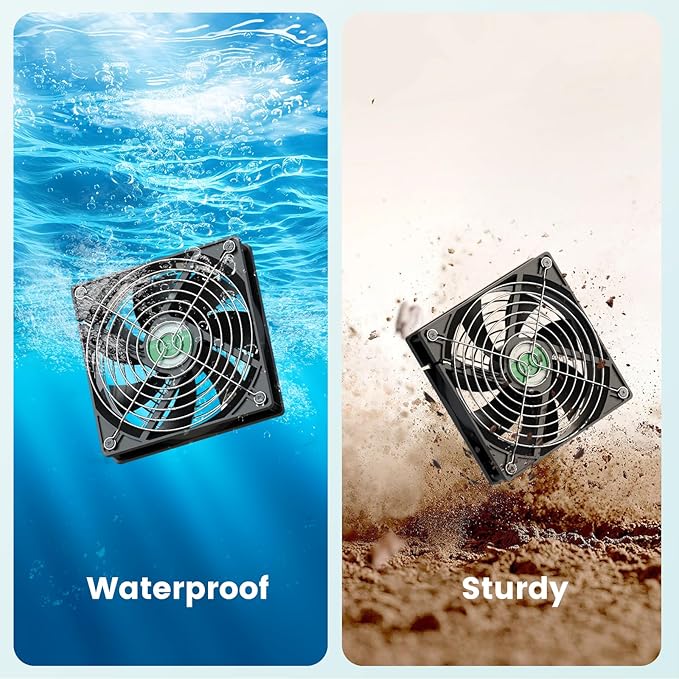 Solar Fan with Battery, Solar Fan for Greenhouse & Chicken Coop, Solar Fans for Outside, Solar Powered Exhuast Fans for Chicken Coop Doghouse Shed Circulation Vent Ventilation Cooling