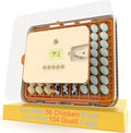 Egg Incubator for Hatching 56-154 Chicken/Quail/Turkey Eggs, 360° View Poultry Incubators with Automatic Egg Turning/Humidity Control&Alarm/Auto Water Adding/Adjustable Tray, for Beginner/Farm/Home