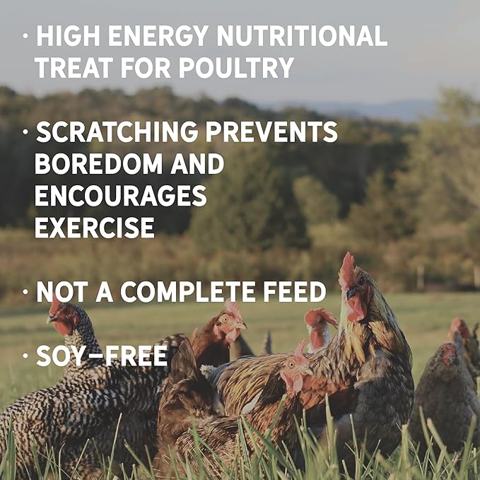 New Country Organics | Chicken Feed | Scratch Feed for Adult Poultry | Soy-Free | 9% Protein | Certified Organic and Non-GMO | 40 lbs