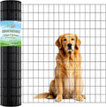 3ft x 50ft Black Vinyl Coated Welded Wire Fence - 14 GA Heavy Duty Garden Fencing, 2"x3" Mesh Rustproof Deer Barrier, Chicken Coop Poultry Run, Dog Fence & Garden Protector for Vegetables