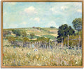 Sky Grassland Wall Art Vintage Farmhouse Pictures Nature Scenery Painting Colorful Farmhouse Artwork Countryside Canvas Wall Art Farmhouse Wildflower Painting Rustic Landscape Poster 8x10inch Framed