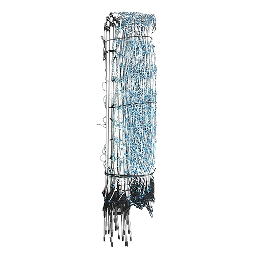 Starkline 35" x 164' Premium Electric Sheep & Goat Netting w/Double Spike Fiberglass Posts (9/35/8) Pre-Assembled Electric Fence for Backyards, Homesteaders, Farms and Ranches