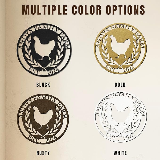 Customizable Chicken Coop Metal Sign, Vintage Chicken Coop Decor, Rustic Farmhouse Wall Art, Personalized Gift for Poultry Lovers