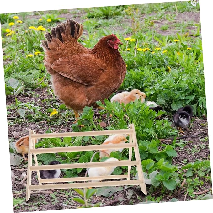 SUPVOX Wooden Chicken Perch Stand for Brooder Durable Roosting Bar for Chicks Easy to Clean Poultry Accessory Compact and Convenient Chick Roosting
