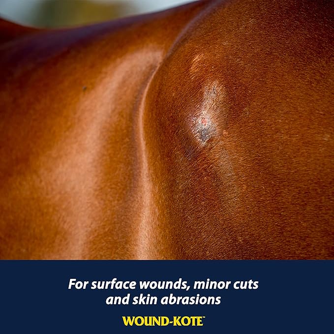 Farnam Wound-Kote Blue Lotion Spray Horse Wound Care for use on Horses and Dogs, Antiseptic Properties, for Minor Wounds, Cuts and Sores, 7 Oz.