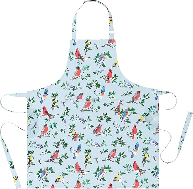 Now Designs Cotton Chef's Kitchen Apron, Birdsong