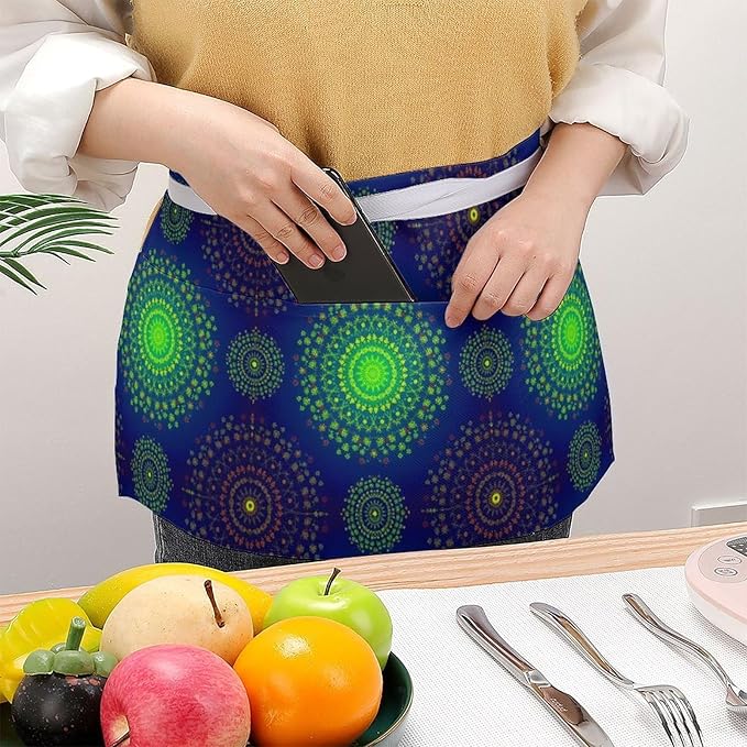 Waterproof Half Waist Apron Kitchen Chef Apron for Cooking Server Waitress