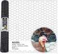 24” x 100 FT PVC Hexagonal Poultry Netting Chicken Wire | 1" Mesh | 20 Gauge | Black PVC Vinyl Coated | Rust Proof | for Garden, Fence, Chicken, Rabbit (PVC 24 x 100)